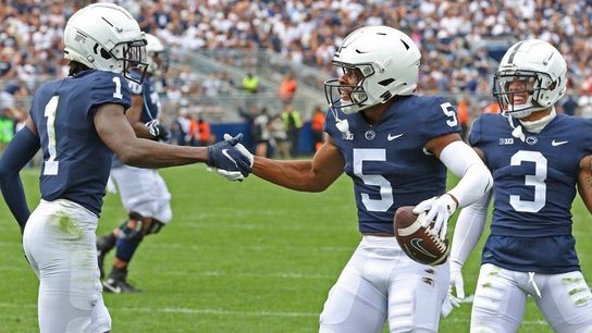 With Pitt and Penn State both in Top 25, who should be ranked higher? taken in University Park, Pa. (NCAA)